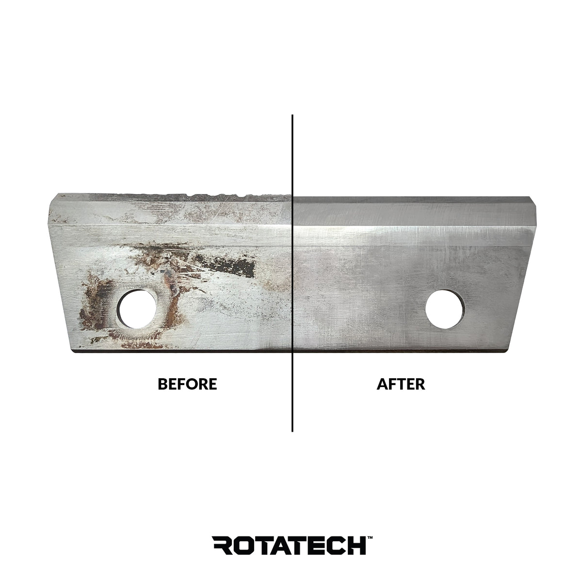 Before and After Blade Sharpening Service